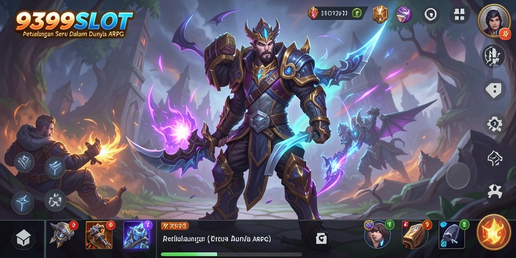 Tampilan gameplay epik dari 9399SLOT dalam petualangan ARPG.