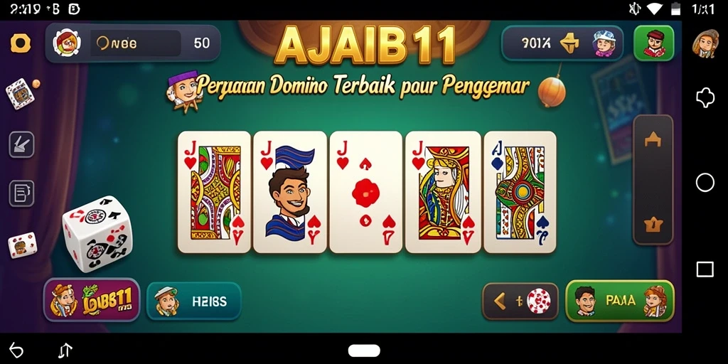 Tampilan gameplay Domino yang seru dan interaktif di AJAIB11.