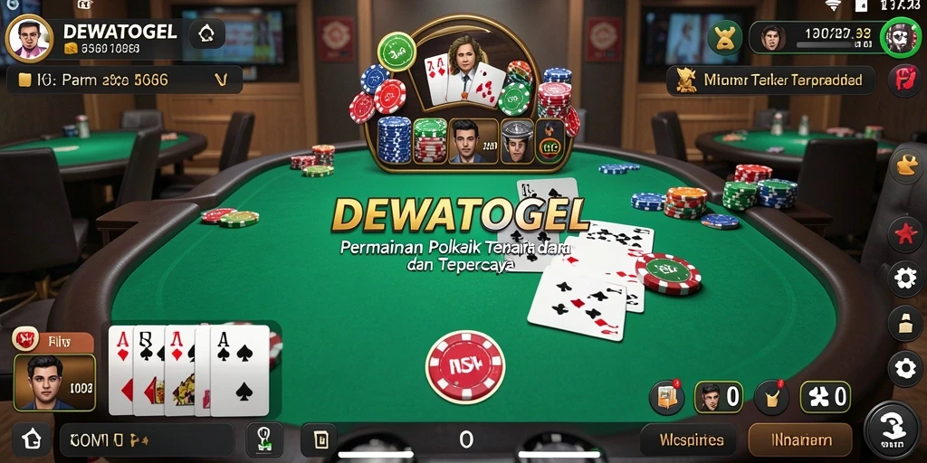 Tampilan seru permainan Poker di DEWATOGEL