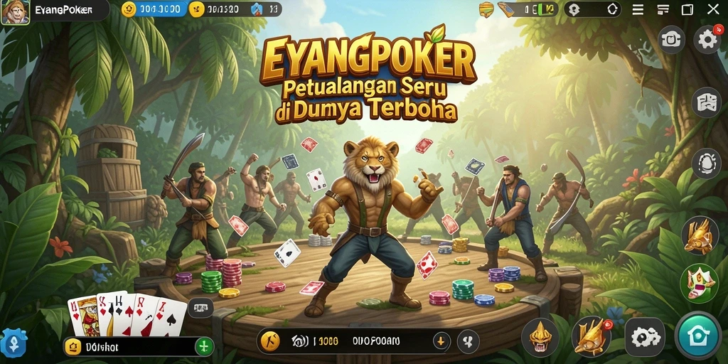 Tampilan gameplay EYANGPOKER di dunia terbuka yang menarik.