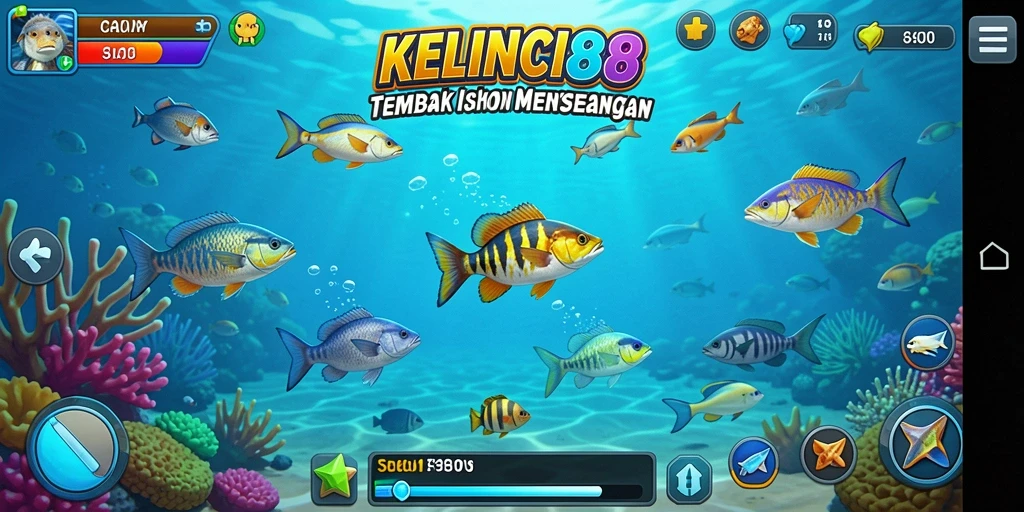 Tampilan gameplay KELINCI88 yang seru saat menangkap ikan.