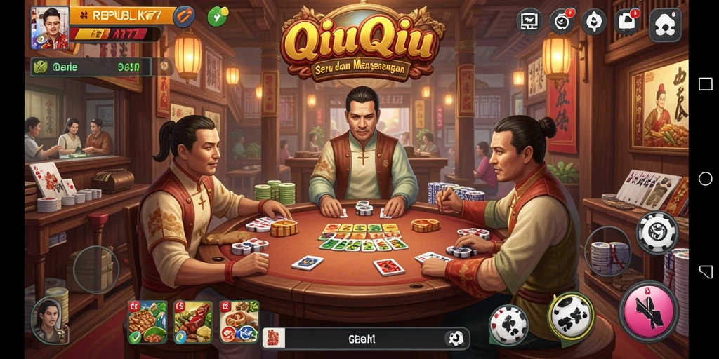 Gameplay seru QiuQiu di REPUBLIK77.