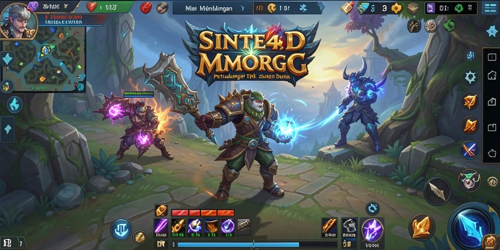 Tampilan gameplay epik dalam dunia SINTE4D yang mengasyikkan.